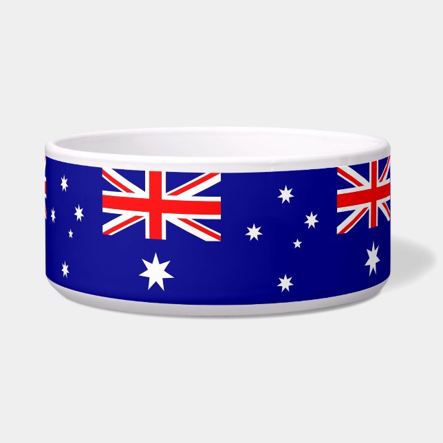 Comedero Bowl de mascotas con bandera australiana (Frente)