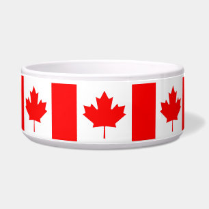 Comedero Bowl de mascotas con bandera canadiense