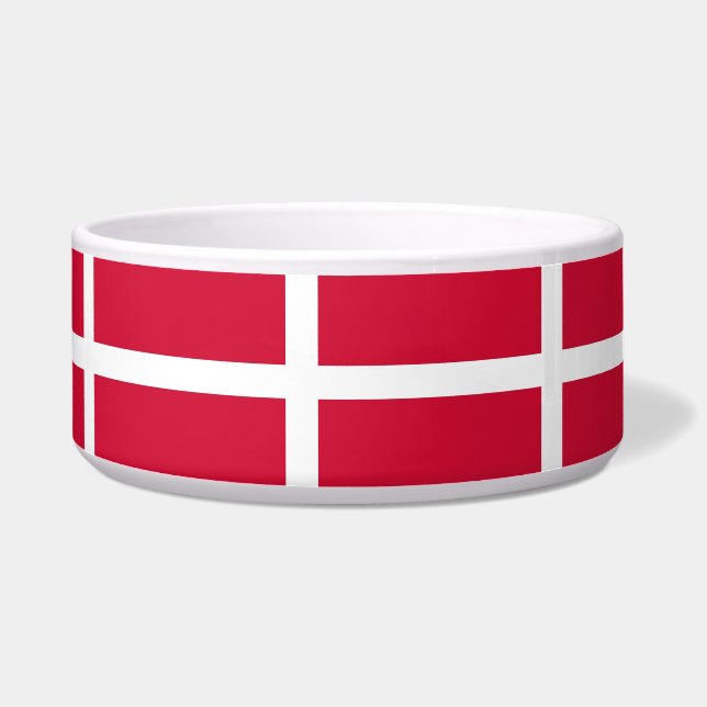 Comedero Bowl de mascotas con bandera danesa (Izquierda)