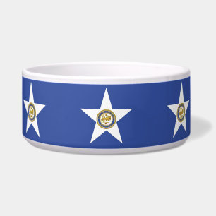 Comedero Bowl de mascotas con bandera de Houston