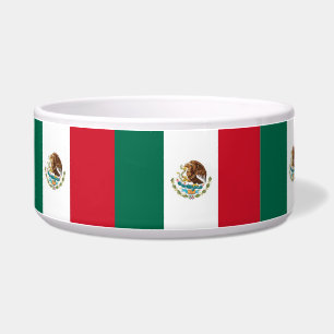 Comedero Bowl de mascotas con bandera mexicana