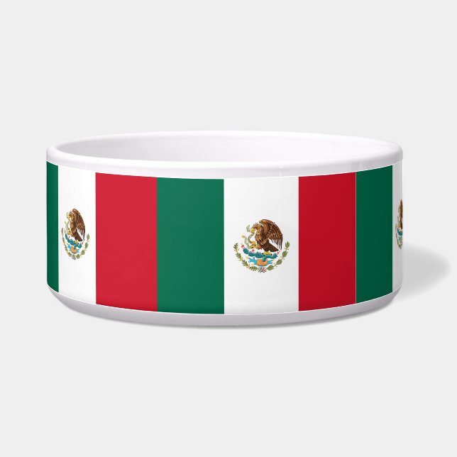 Comedero Bowl de mascotas con bandera mexicana (Izquierda)