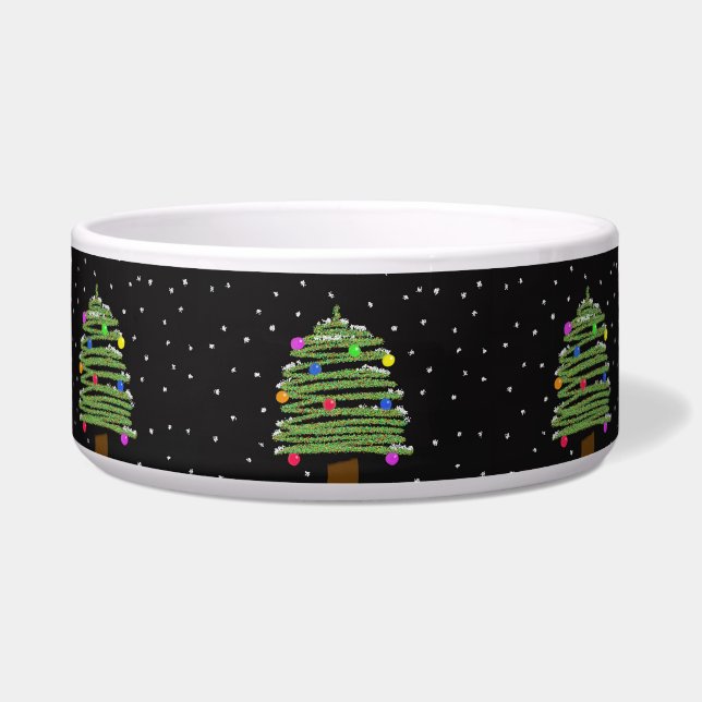 Comedero Bowl de mascotas de árbol de Navidad (Frente)