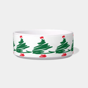 Comedero Bowl de mascotas de árbol de Navidad