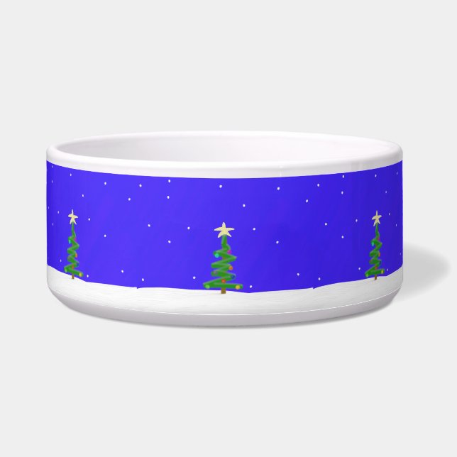 Comedero Bowl de mascotas de árbol de Navidad (Frente)
