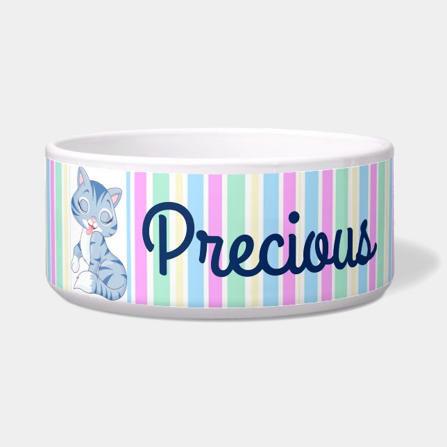 Comedero Bowl de mascotas/gato personalizado (Frente)