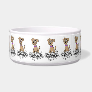 Comedero Bowl de mascotas/perro con hueso
