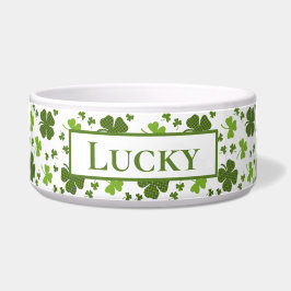 Comedero Bowl de perro grande personalizado irlandés | Luck