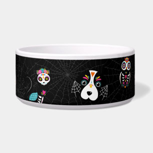 COMEDERO BOWL FLORAL DE LA FIGURA DE SKULL