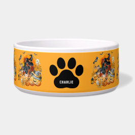 Comedero Boxeador de temporada espeluznante perro Personali