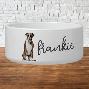 Comedero Boxer Perro Food Bowl personalizado