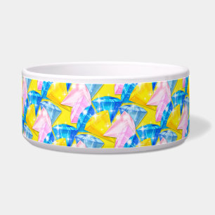 Comedero Brillante-Brillante-Diamantes-Azul-Diagonal-
