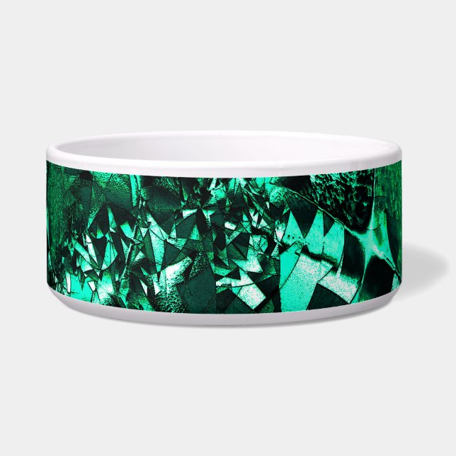 Comedero Brillo, tonos verdes de relieve (Frente)