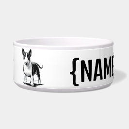 Comedero Bull Terrier con el NOMBRE de los bolos