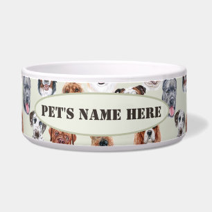 Comedero Bulldog inglés y amigos mascotas personalizados bo