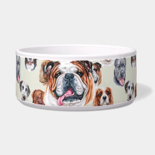 Comedero Bulldog inglés y mascota de amigos