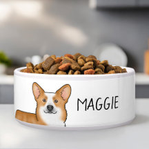 Cabeza De Perro Y Nombre Personalizado De Pembroke