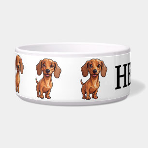 Comedero Cachorro salchicha personalizado