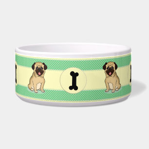 Comedero Cachorros, huesos y puntos de polka