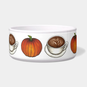 Comedero Café de especias de calabaza Tazón de mascota de o