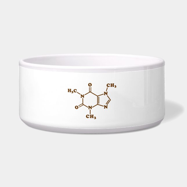 Comedero Cafeína Café Fórmula Química Molecular (Frente)