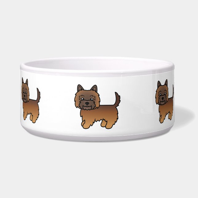 Comedero Cairn Terrier Atigrado Rojo Perro De Dibujos Anima (Frente)