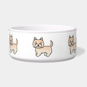 Comedero Cairn Terrier crema perro de dibujos animados lind