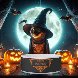 Comedero Calabaza Naranja Feliz Halloween 