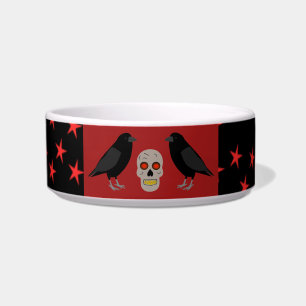 Comedero Calavera gótica y guardián recorren Halloween