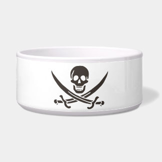 Comedero Calavera obsidiana espada Bandera pirata de Calico