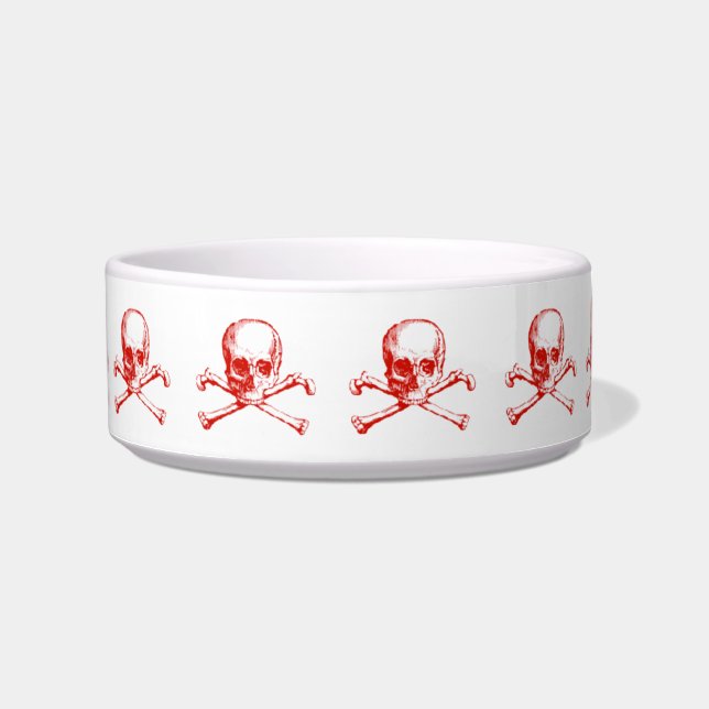 Comedero Calavera vintage y cruces (Frente)