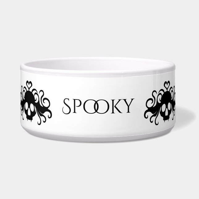 Comedero Calaveras de Gótico de bonito (Frente)