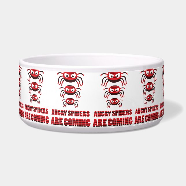 Comedero Camiseta Angry spiders are coming (Frente)