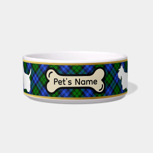 Comedero Campbell Tartan Scottie Dog Personalized Bowl