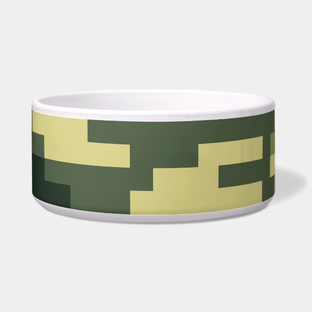 Comedero Camuflaje de madera digital Pixel de 8 bits / Camo (Frente)