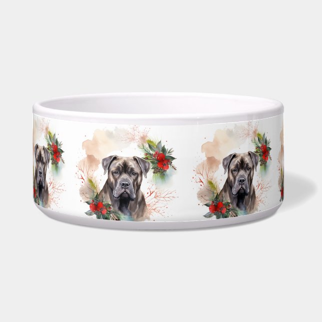 Comedero Cane Corso Navidades Wreath Festimes Pup (Frente)