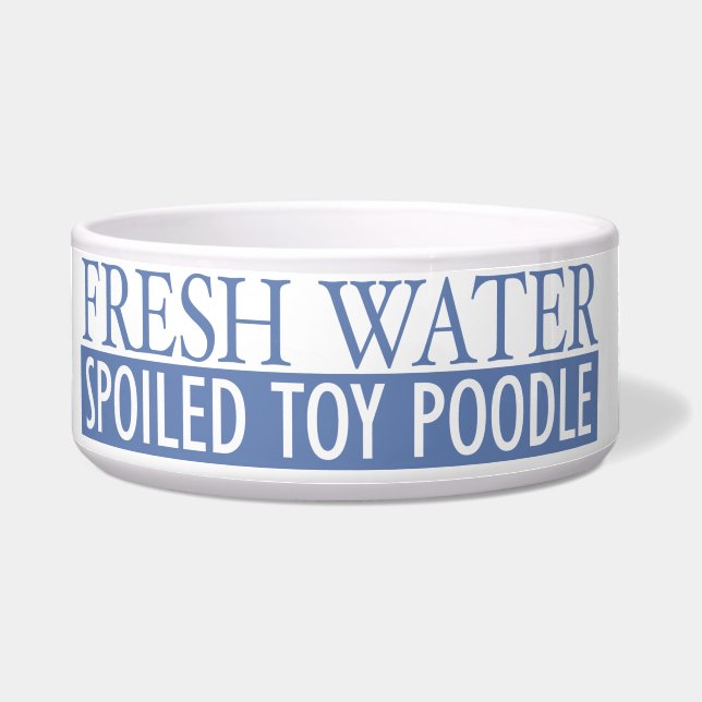 Comedero caniche de juguete estropeado (Frente)