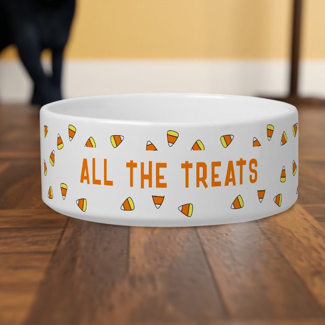 Comedero Cañón de halloween todos los tratamientos tazón de (Let pets join in the Halloween fun with this candy candy pattern food bowl)