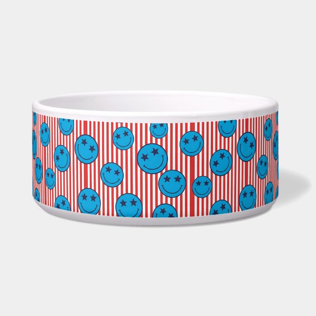 Comedero Cara sonriente retro patriota (Frente)