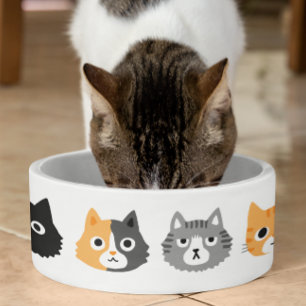Comedero Caras de gato   Dibujos de gato gatito divertido