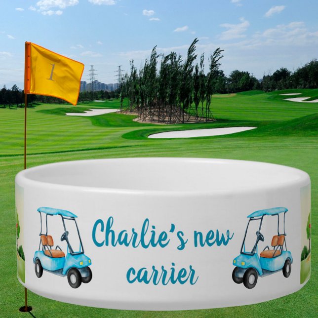 Comedero Carro de golf Mascota personalizado divertido (Subido por el creador)