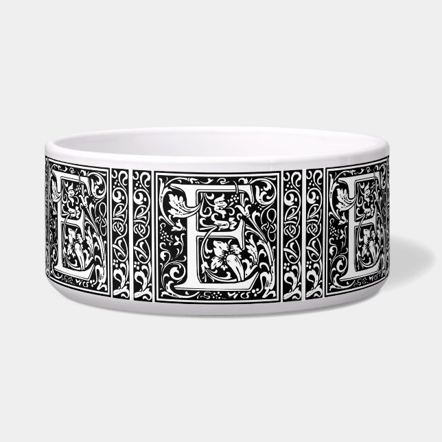 Comedero Carta E Monograma medieval Art Nouveau (Frente)