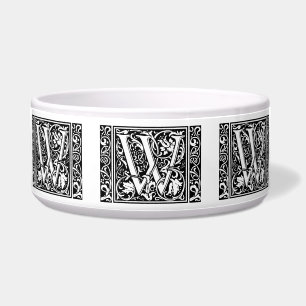 Comedero Carta W Monograma medieval Art Nouveau