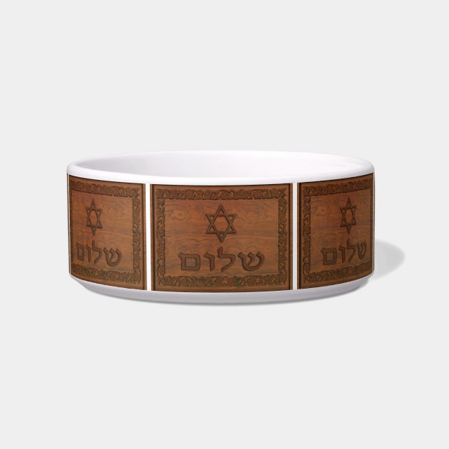 Comedero Carved Wood Shalom (Frente)