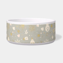 Cat Bowl – Gold Hearts & Baby Bottle Ornament