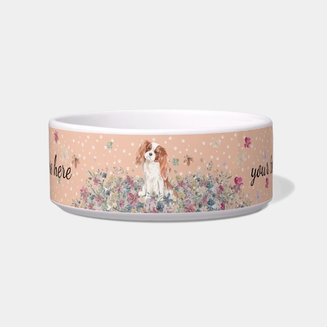 Comedero Cavalier King Charles Spaniel Perro con patas Nara (Frente)