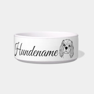 Comedero Cavalier Spaniel Line Art personalized bowl