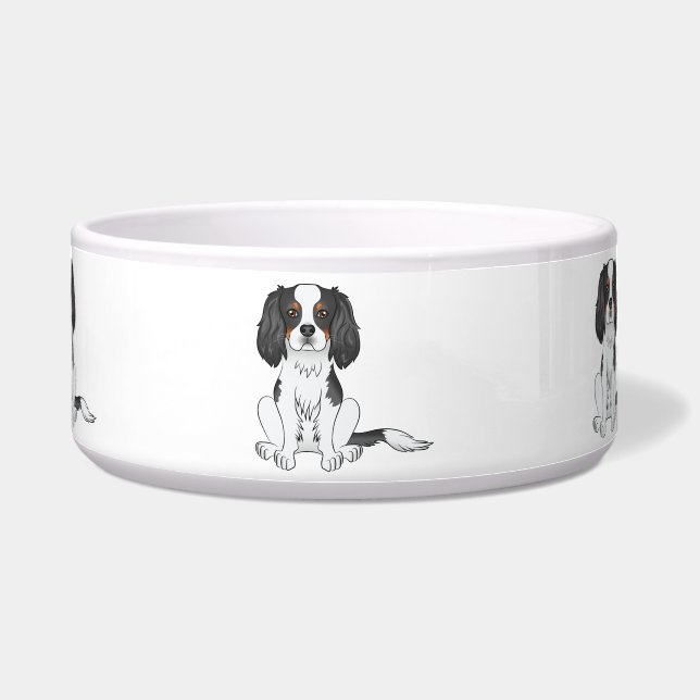 Comedero Cavalier tricolor Rey Charles Spaniel Perro Sentad (Frente)