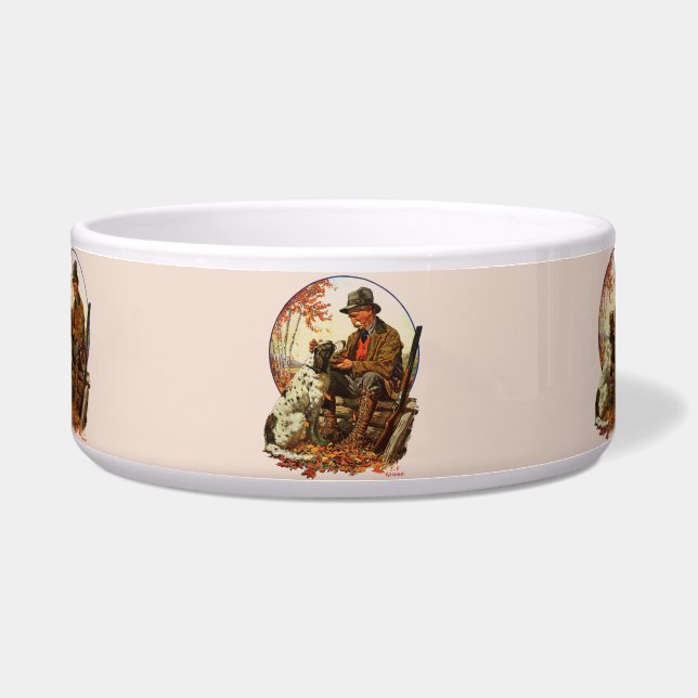 Comedero Cazador y perro de aguas (Frente)