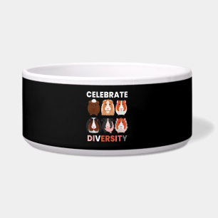 Comedero celebrar la diversidad en la guinea dulce animal d